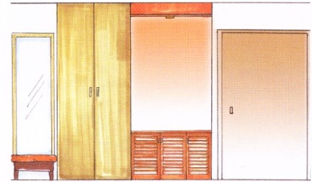 大戶型玄關的衣帽間